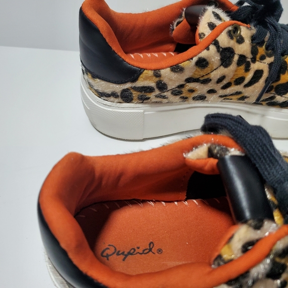 Qupid Leopard Maxmino Platform Sneakers Fits Like 6.5 - Picture 10 of 12